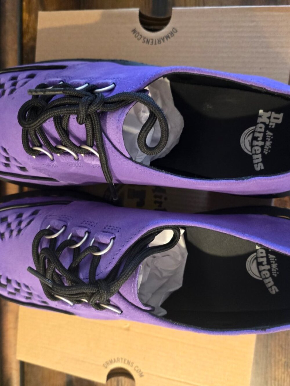 Dr Martens Ramsey Woven Suede Creepers Purple Mens Size 10 US NEW RARE - Picture 8 of 10
